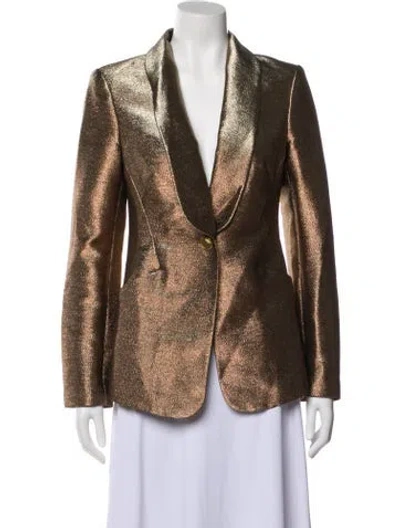 Pre-owned Ramy Brook Evening Jacket In Gold