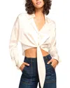 Ramy Brook Luna Tie-front Blouse In Ivory