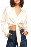 Ramy Brook Luna Tie-front Blouse In Ivory