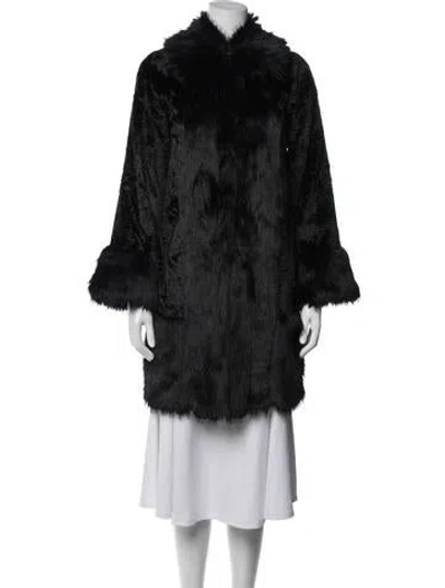 Pre-owned Ramy Brook Faux Fur Jacket In Black