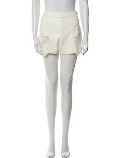 Pre-owned Ramy Brook Faux Leather Mini Shorts W/ Tags In Neutral