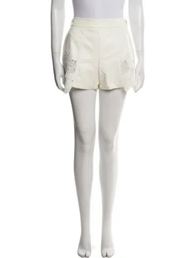 Pre-owned Ramy Brook Faux Leather Mini Shorts W/ Tags In Neutral