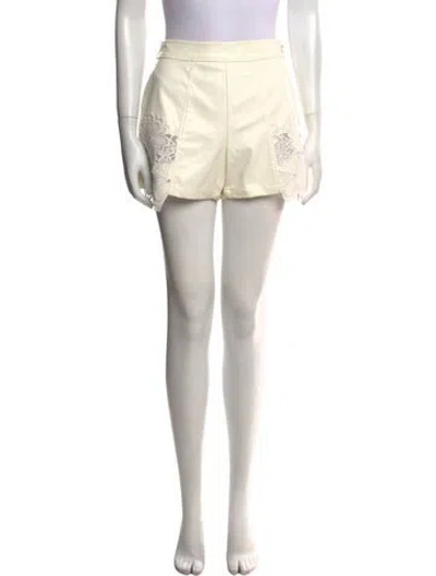 Pre-owned Ramy Brook Faux Leather Mini Shorts W/ Tags In Neutral