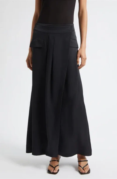 Ramy Brook Faux Wrap Maxi Skirt In Black