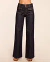 Ramy Brook Fay High-rise Wide Leg Jean In Black