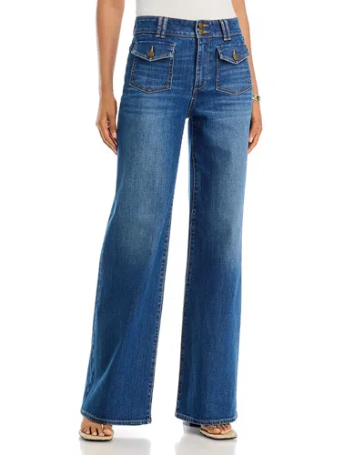 Ramy Brook Fay High Rise Wide Leg Jeans In Medium Wash In Blue