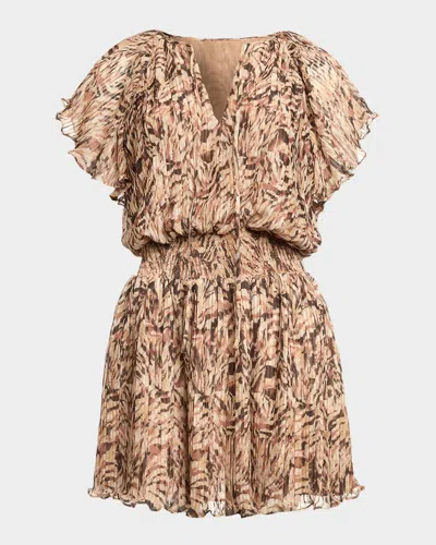 RAMY BROOK FELICIA PLEATED MINI DRESS