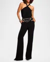 Ramy Brook Femi Jersey Halter Neck Jumpsuit In Black