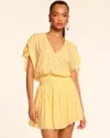 Ramy Brook Fernanda Chiffon Smocked Mini Dress