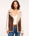 Ramy Brook Finney Reversible Vest In Desert Brown Shearling