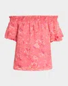 Ramy Brook Fiona Off-shoulder Top In Pink Petunia Petal