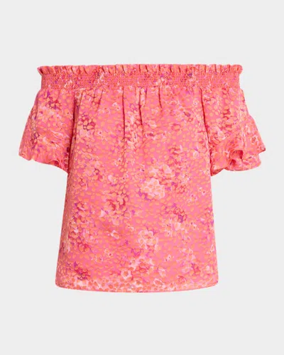 Ramy Brook Fiona Off-shoulder Top In Pink Petunia Petal