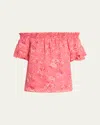 Ramy Brook Fiona Off-shoulder Top In Pink Petunia Petal