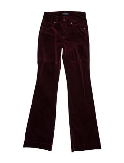 Pre-owned Ramy Brook Flared Pants In Burgundy