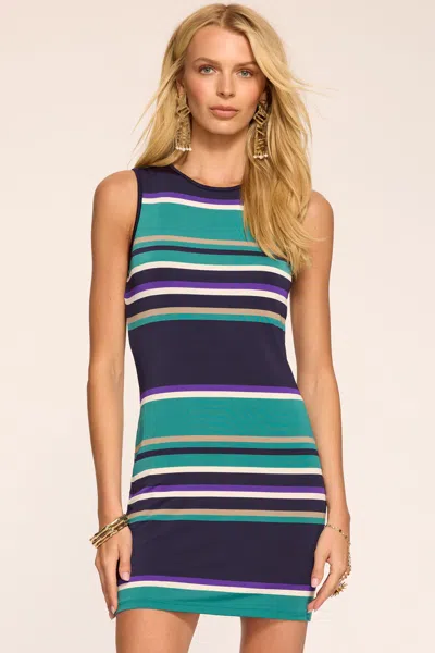 Ramy Brook Flora Striped Knit Mini Dress In Multi