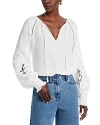 RAMY BROOK FLORAL LACE LINEN TOP