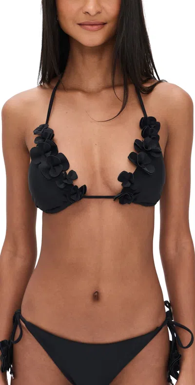 Ramy Brook Floral Nikoleta Bikini Top Black