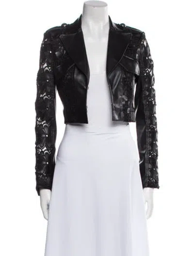 Pre-owned Ramy Brook Floral Print Evening Jacket In Black