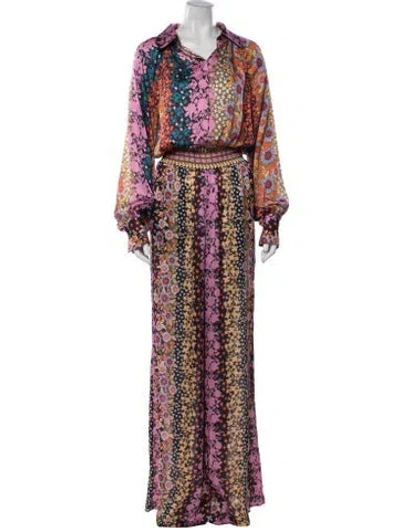 Pre-owned Ramy Brook Floral Print Jumpsuit W/ Tags In Multicolor