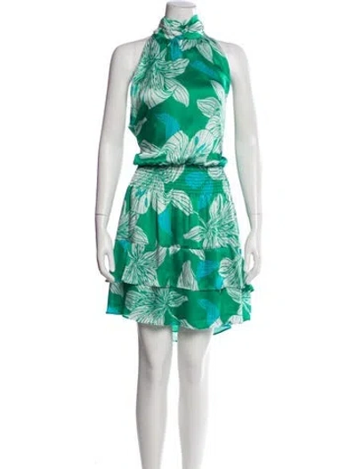 Pre-owned Ramy Brook Floral Print Knee-length Dress In Multi