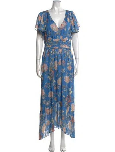 Pre-owned Ramy Brook Floral Print Long Dress