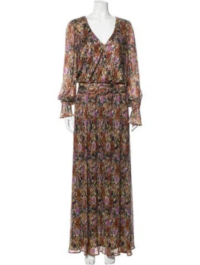 Pre-owned Ramy Brook Floral Print Long Dress