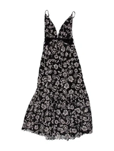 Pre-owned Ramy Brook Floral Print Midi Length Dress In Blue