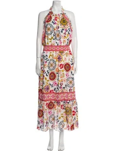 Pre-owned Ramy Brook Floral Print Midi Length Dress W/ Tags In Multi