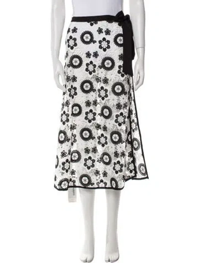 Pre-owned Ramy Brook Floral Print Midi Length Skirt In Multi