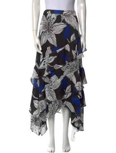 Pre-owned Ramy Brook Floral Print Midi Length Skirt W/ Tags In Multi