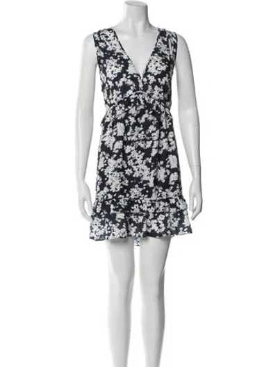 Pre-owned Ramy Brook Floral Print Mini Dress In Multi