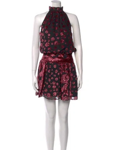 Pre-owned Ramy Brook Floral Print Mini Dress In Multi