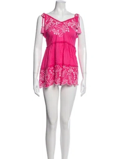 Pre-owned Ramy Brook Floral Print Mini Dress In Pink