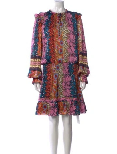 Pre-owned Ramy Brook Floral Print Mini Dress In Pink