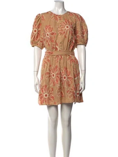 Pre-owned Ramy Brook Floral Print Mini Dress W/ Tags In Multicolor