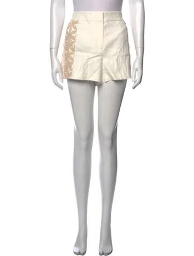 Pre-owned Ramy Brook Floral Print Mini Shorts In Neutrals
