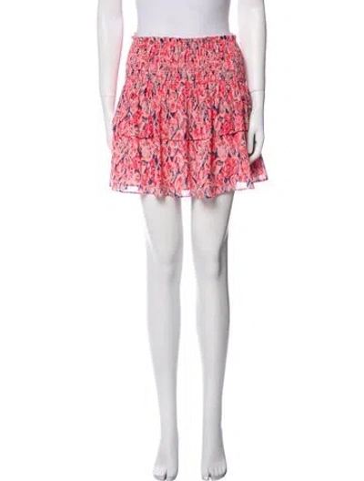 Pre-owned Ramy Brook Floral Print Mini Skirt In Pink