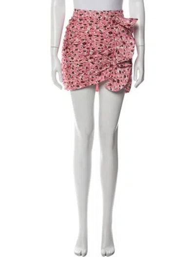 Pre-owned Ramy Brook Floral Print Mini Skirt In Pink
