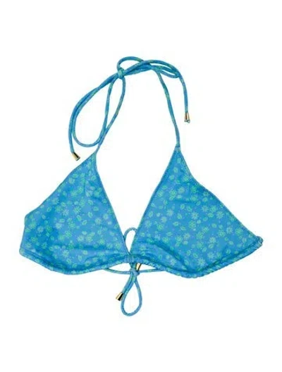 Pre-owned Ramy Brook Floral Print Top W/ Tags In Blue