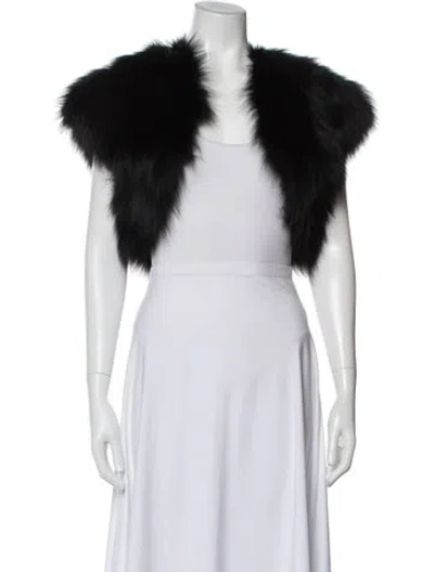 Pre-owned Ramy Brook Fox Fur Jacket In White