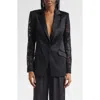 Ramy Brook Foxi Lace Trim Blazer In Black