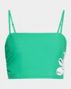 Ramy Brook Franny Bikini Top In Green Cutout