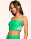 Ramy Brook Franny Bikini Top In Green Cutout