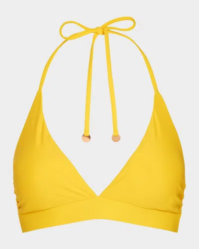 Ramy Brook Gari Triangle Bikini Top In Yellow