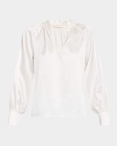 Ramy Brook Gayle Silk Blouse In Ivory
