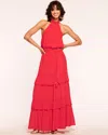 Ramy Brook Genevieve Halter Maxi Dress In Flame