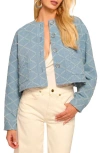 RAMY BROOK RAMY BROOK GEO JACQUARD FAUX PEARL EMBELLISHED JACKET