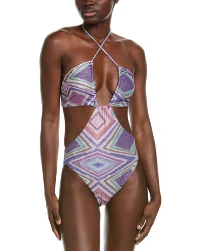 Ramy Brook Geo Printed Sofia One-piece In Blue