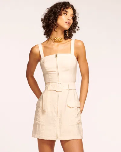 Ramy Brook Georgia Sleeveless Belted Mini Dress In Rattan