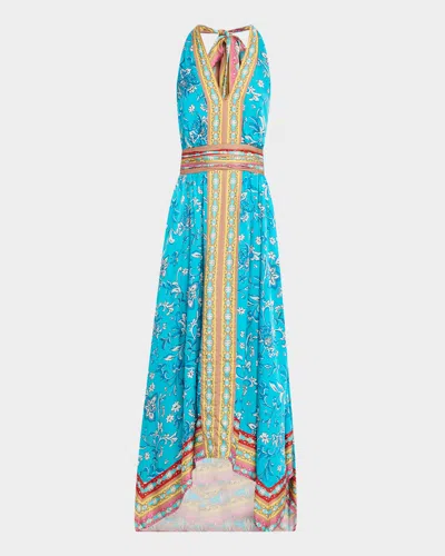 RAMY BROOK GEORGINA BACKLESS HANDKERCHIEF-HEM MIDI DRESS